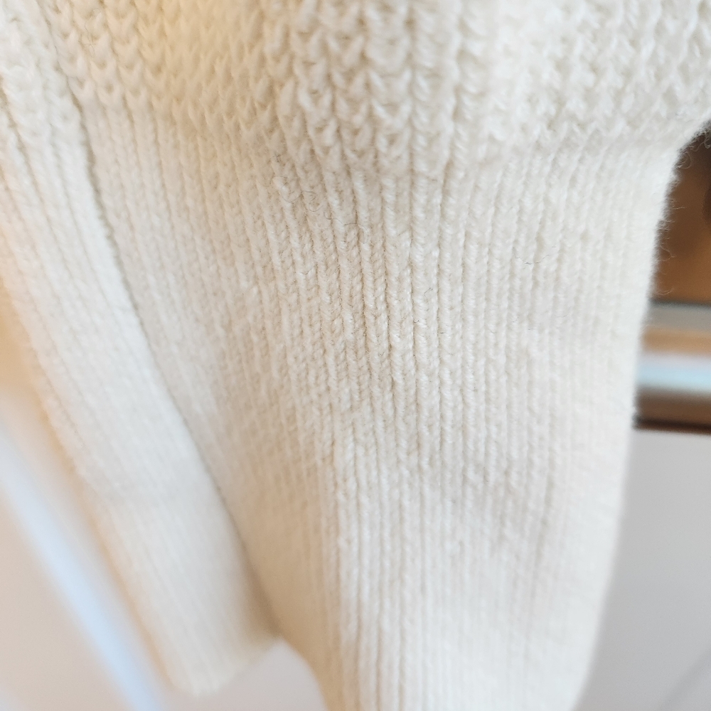 Anthropologie Moth Size L Wrap Sweater Cream - Picture 6 of 6